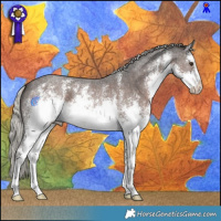 Horse Color:White Spotted Liver Chestnut Mushroom Sabino 