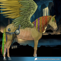 Horse Color:Painted Watercolor Chestnut Rabicano 