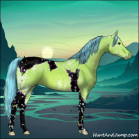 Horse Color:Watercolor Bay Ice Tobiano 