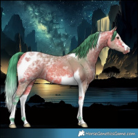 Horse Color:Watercolor Bay Ice Tobiano 