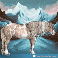 Horse Color:White Spotted Liver Chestnut Pearl Mushroom Sabino 