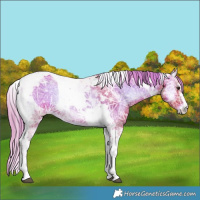 Horse Color:Watercolor Liver Red Onyx Ice Tobiano 