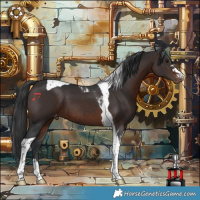 Horse Color:Brown Tobiano Varnish 