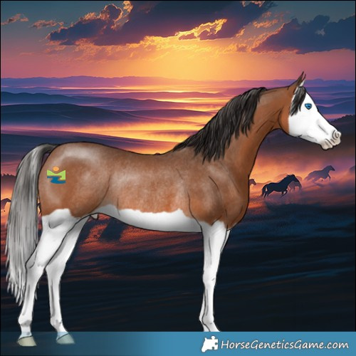 Horse Color:Bay Splash Rabicano 