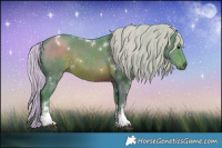 Horse Color:Watercolor White Spotted Silver Black 