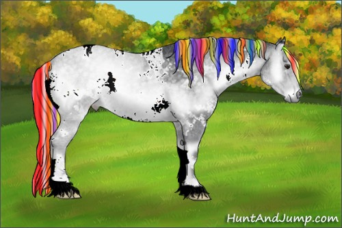 Horse Color:Painted White Spotted Silver Blue Onyx Chinchilla 