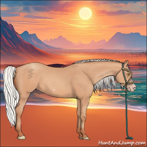 Horse Color:Silver Amber Champagne Frame 