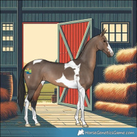 Horse Color:Brown Dun Tobiano 