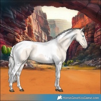 Horse Color:Silver Smoky Creme Ice Tobiano 