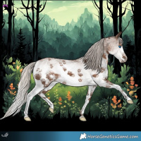 Horse Color:White Spotted Silver Black Splash 