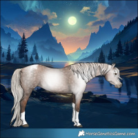 Horse Color:Gray Silver Black Pearl Tobiano 