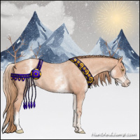 Horse Color:White Spotted Gold Champagne Roan 