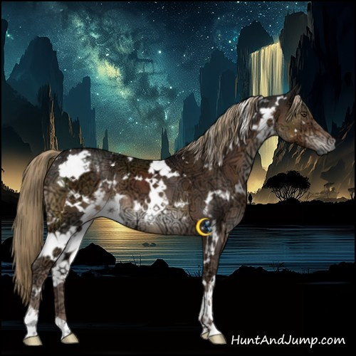 Horse Color:White Spotted Liver Chestnut Ice