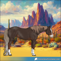 Horse Color:Liver Chestnut Splash Rabicano