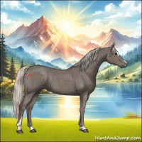 Horse Color:Silver Blue Roan Sabino