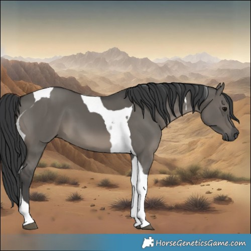 Horse Color:Grullo Tobiano