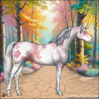 Horse Color:Watercolor White Spotted Silver Buckskin Roan 
