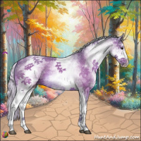 Horse Color:Watercolor White Spotted Silver Bay 