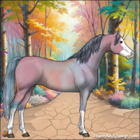Horse Color:Watercolor Bay Dun Sabino Splash Rabicano 