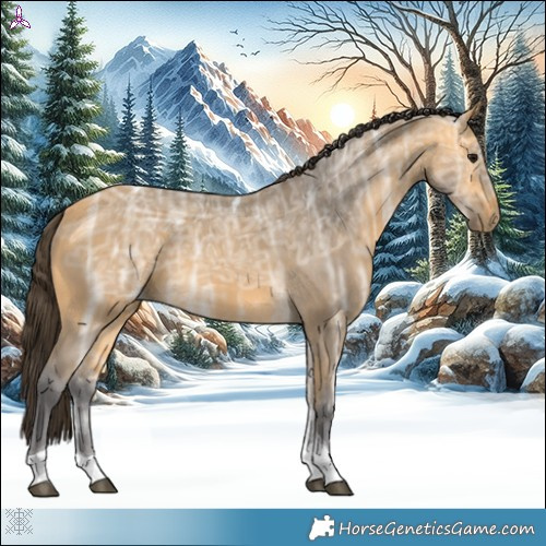 Horse Color:Buckskin Ice Tobiano 