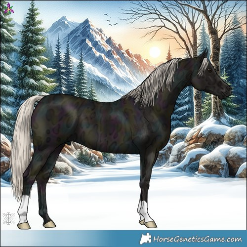 Horse Color:Midnight Silver Smoky Black Ice 