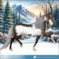 Horse Color:Silver Brown Ice Dun Frame 