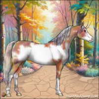 Horse Color:Nacre White Spotted Silver Bay Frame 