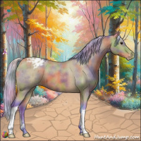 Horse Color:Nacre Watercolor Silver Bay Appaloosa 