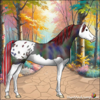 Horse Color:Painted Nacre Black Splash Appaloosa 