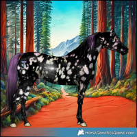 Horse Color:Void Watercolor White Spotted Brown Ice Pearl Onyx Sabino Near Leopard Rabicano 