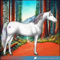 Horse Color:Nacre Watercolor Silver Brown Ice Sabino Rabicano 