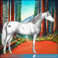 Horse Color:Liver Chestnut Mushroom Sabino Splash Tobiano 