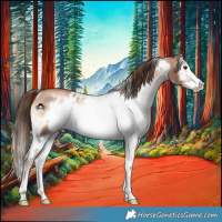 Horse Color:White Spotted Liver Red Onyx Pearl Frame 