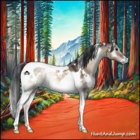Horse Color:White Spotted Brown Onyx Mushroom Tobiano 