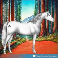 Horse Color:White Spotted Silver Brown Pearl Dun Sabino Near Leopard 