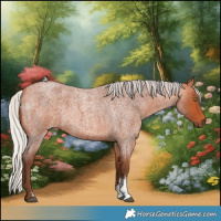 Horse Color:Silver Bay Roan Sabino Rabicano 