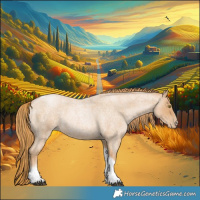 Horse Color:Red Roan Pearl Tobiano Frame 