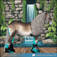 Horse Color:Silver Brown Onyx Mushroom 