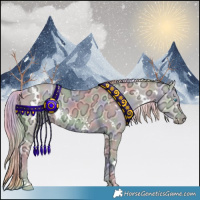 Horse Color:Nacre White Spotted Perlino Ice