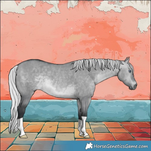 Horse Color:Silver Brown Chinchilla Dun 