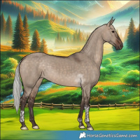 Horse Color:Silver Brown Dun Tobiano