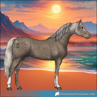 Horse Color:Silver Smoky Black Tobiano 