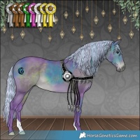 Horse Color:Painted Watercolor Silver Brown 