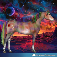 Horse Color:Painted Nacre White Spotted Brown Tobiano