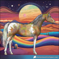 Horse Color:Nacre Silver Bay Tobiano