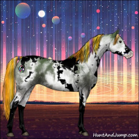 Horse Color:Painted White Spotted Silver Black Tobiano