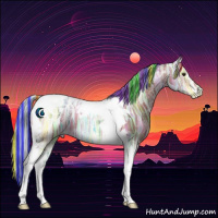 Horse Color:Painted Silver Bay Ice Tobiano 