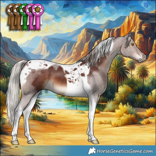 Horse Color:Chocolate Silver Brown Tobiano 
