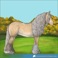 Horse Color:Silver Sable Cream Champagne Dun Tobiano 