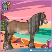 Horse Color:Chocolate Palomino  and Liver Red Dun Brindle 